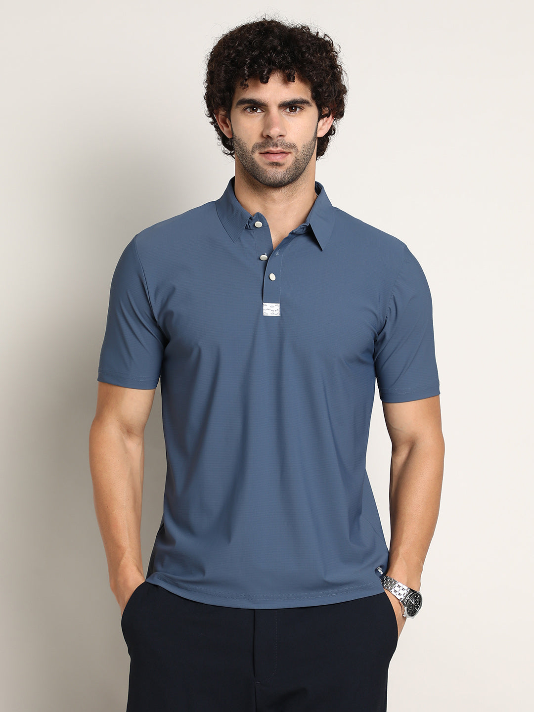 Seamless Waffle Polo T-Shirt