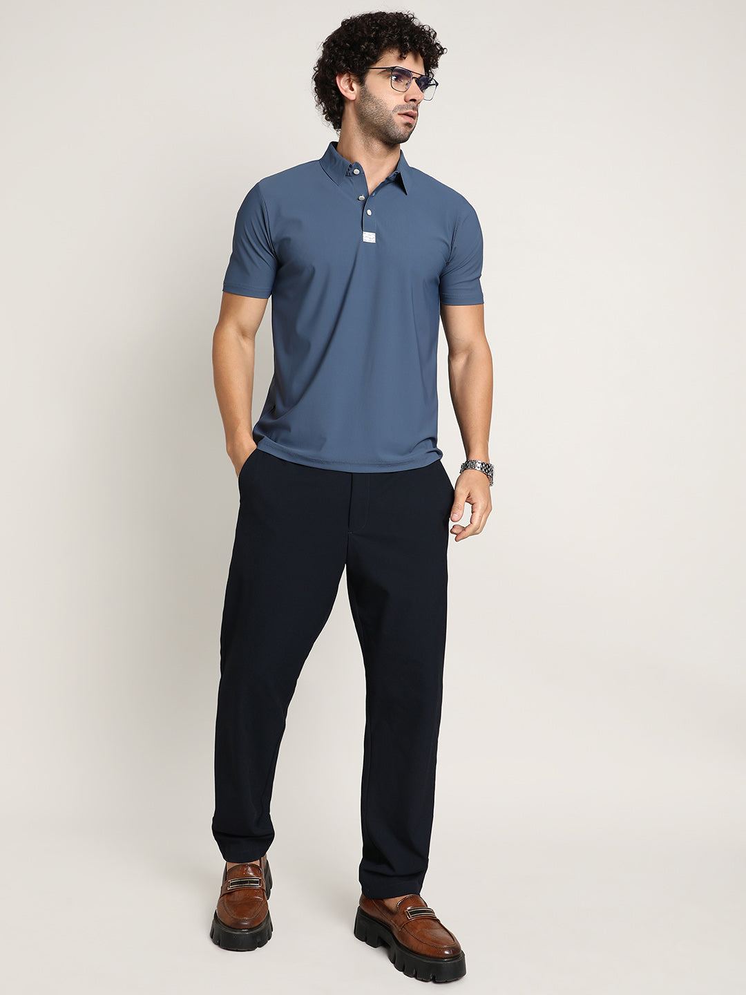 Seamless Waffle Polo T-Shirt