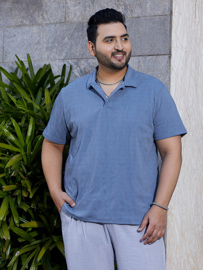 Veined-Tactile Polo T-Shirt