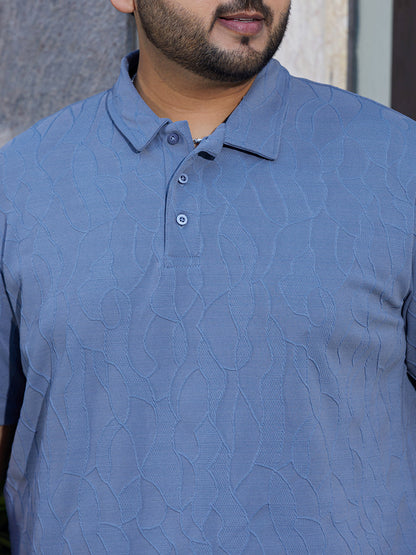 Veined-Tactile Polo T-Shirt