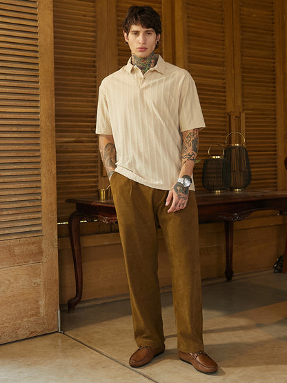 Spiralknot-Tactile Oversized Polo T-Shirt