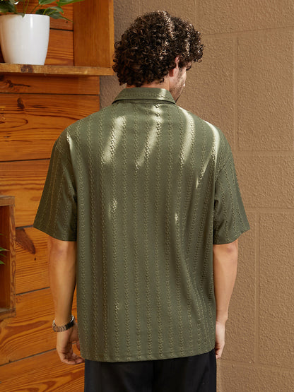 Spiralknot-Tactile Oversized Polo T-Shirt