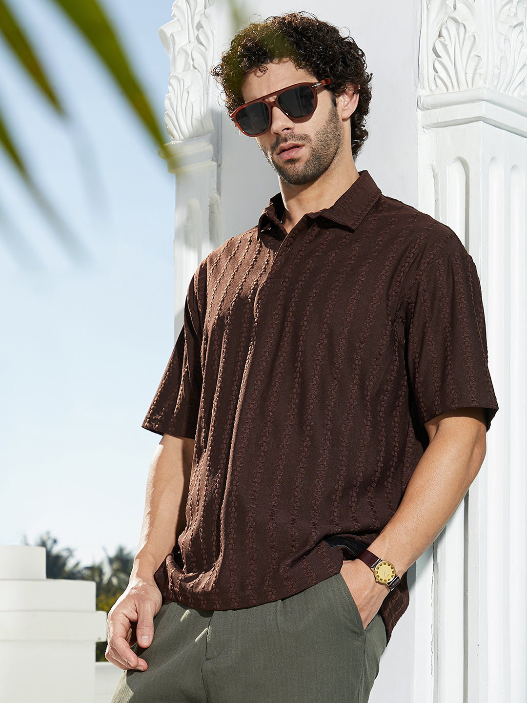 Spiralknot-Tactile Oversized Polo T-Shirt