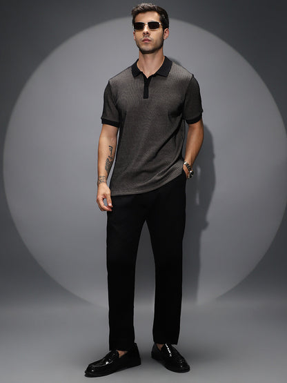 Pinstriped Polo T-Shirt