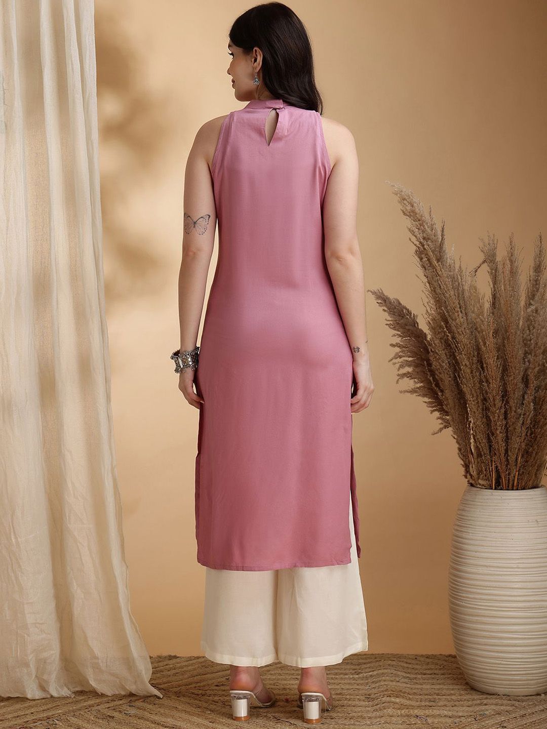 Floral Embroidered Tunic With Palazzo