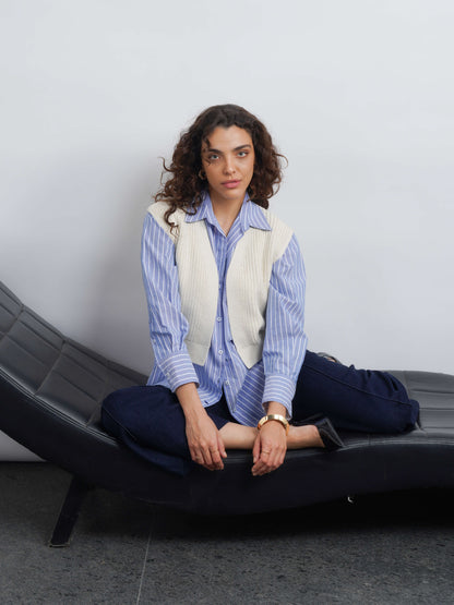 Aire Cotton Cardigan - White