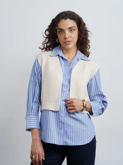 Aire Cotton Cardigan - White