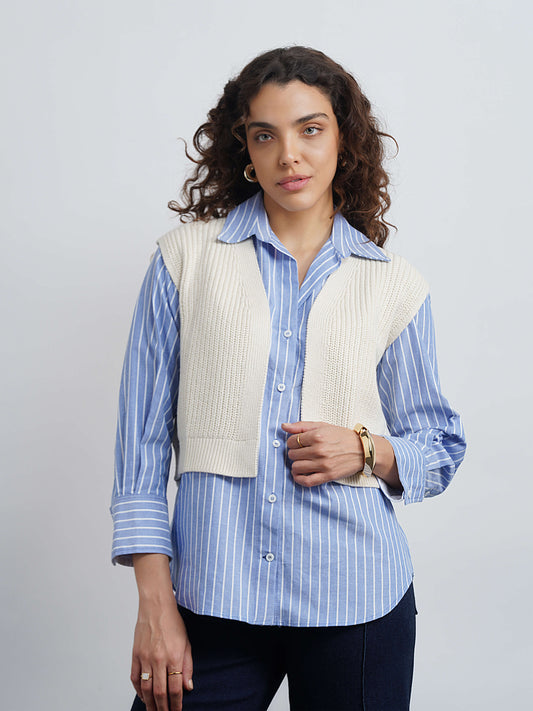 Aire Cotton Cardigan - White