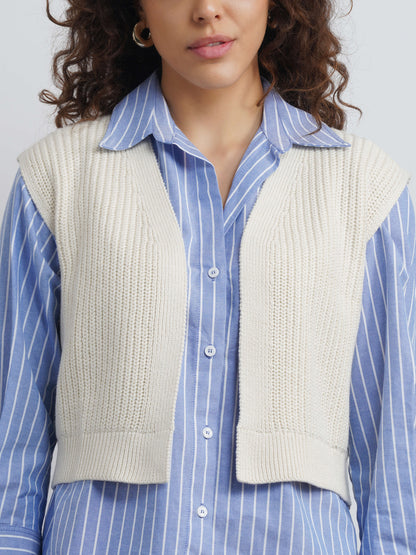 Aire Cotton Cardigan - White