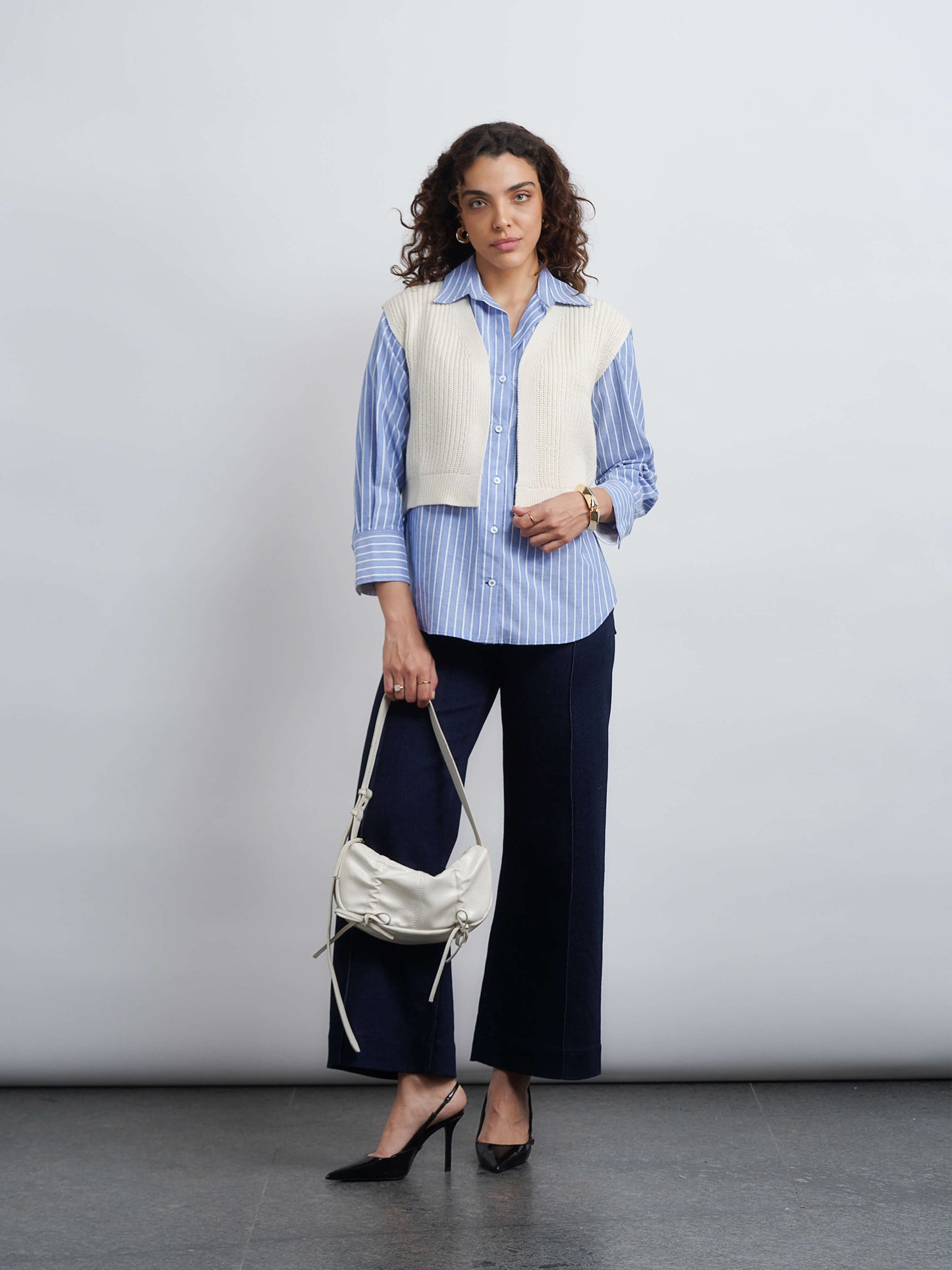 Aire Cotton Cardigan - White