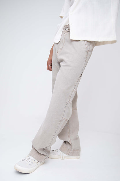 Urban Hike Carpenter Relaxed Jeans: Dusty Grey