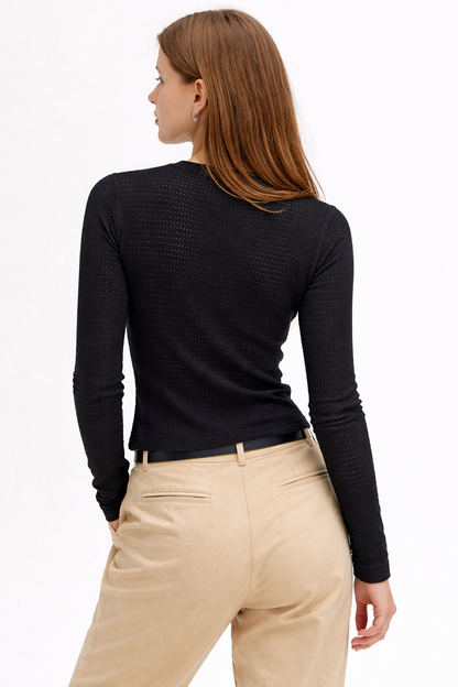 Daylight Cardigan Top - Black