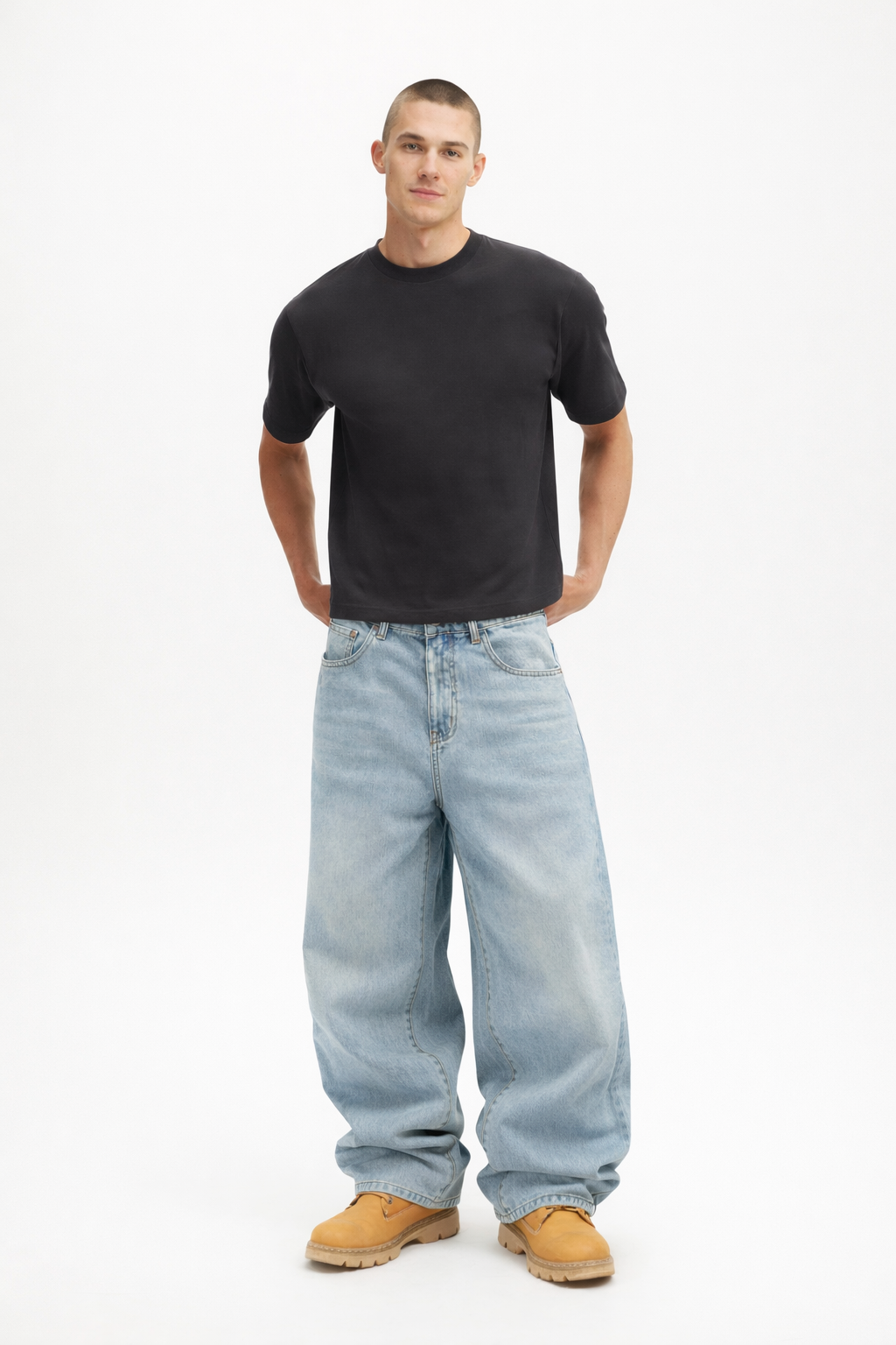 Muted Blue Baggy Jeans