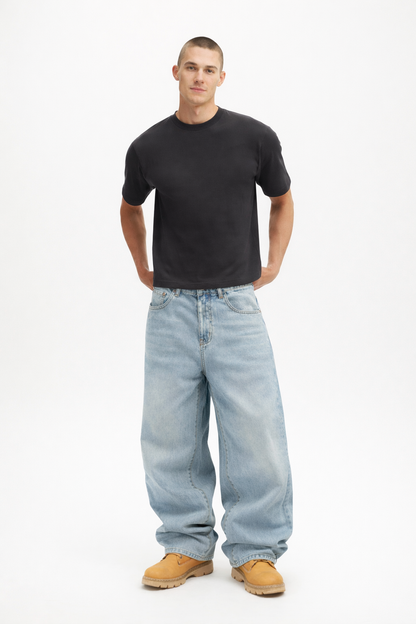 Muted Blue Baggy Jeans