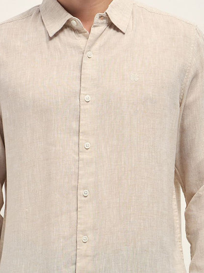 Slim Fit Cotton Linen Casual Shirt
