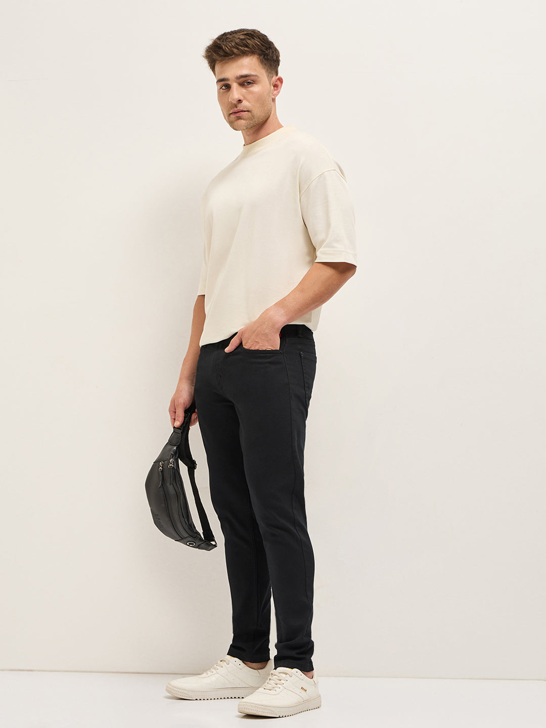 Black Mid-Rise Skinny Fit Jeans