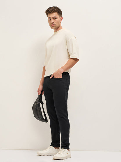 Black Mid-Rise Skinny Fit Jeans