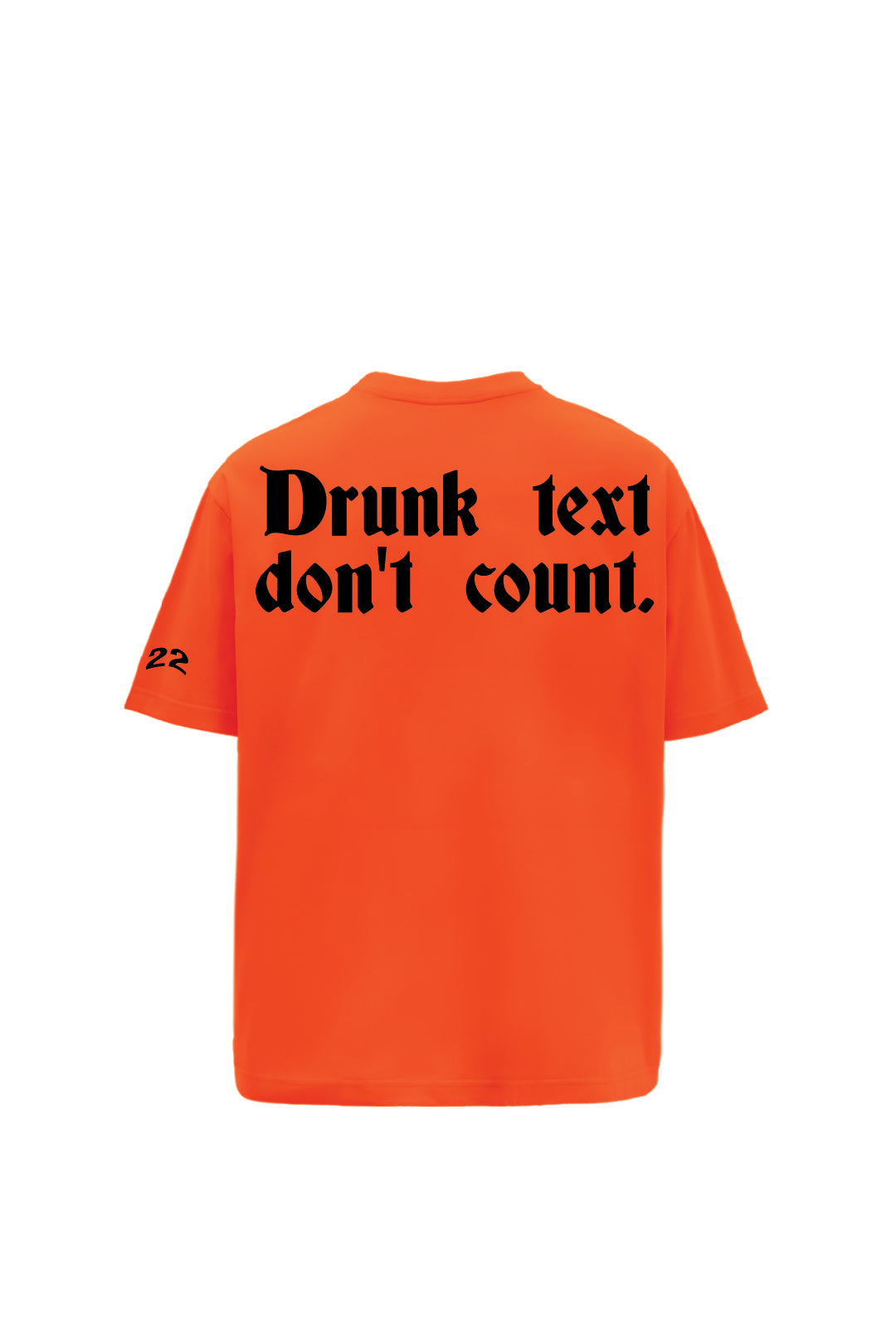 Drunk Text Orange oversized T-shirt