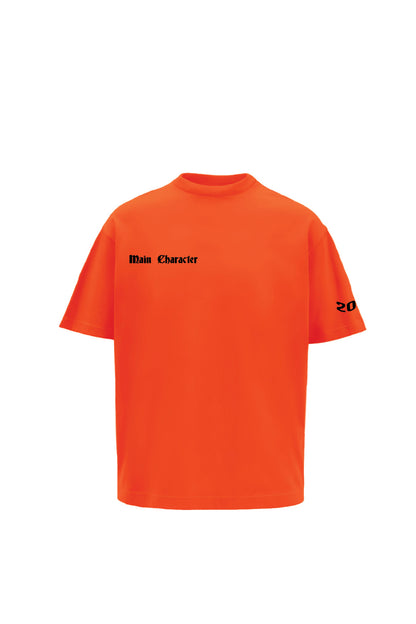 Drunk Text Orange oversized T-shirt