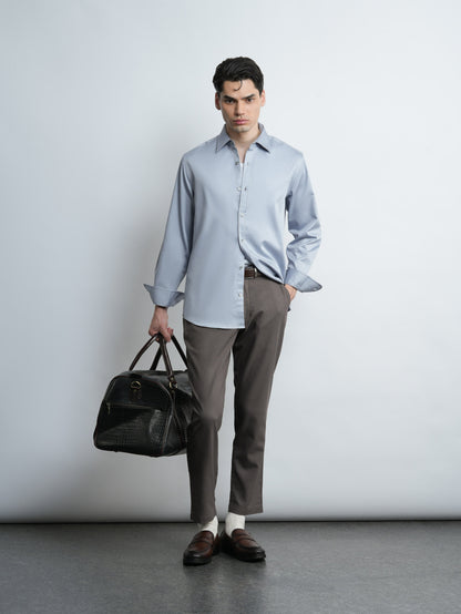 Cotton Satin Classic Fit - Moonlight Grey