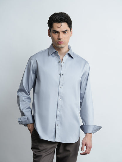 Cotton Satin Classic Fit - Moonlight Grey