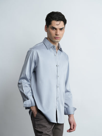 Cotton Satin Classic Fit - Moonlight Grey