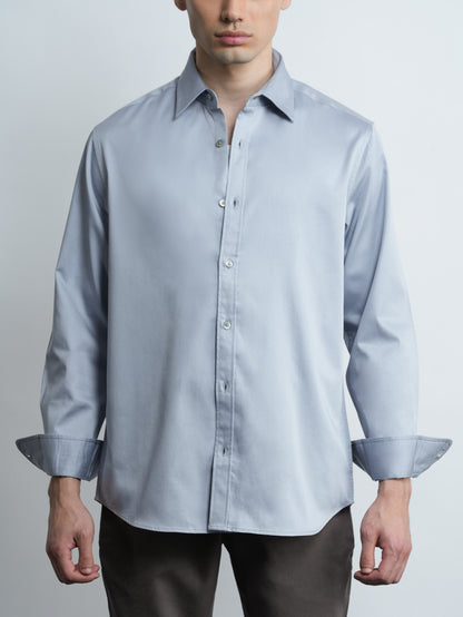 Cotton Satin Classic Fit - Moonlight Grey