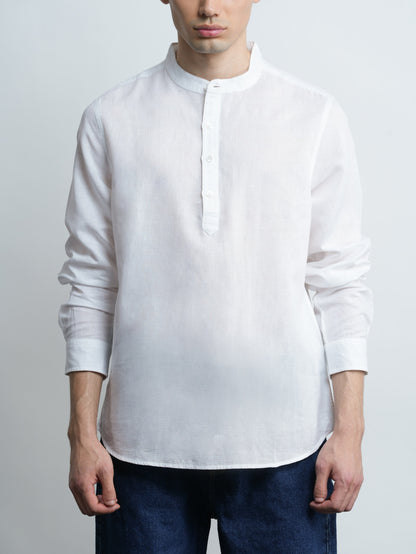 Kensington Linen Relaxed Shirt - White