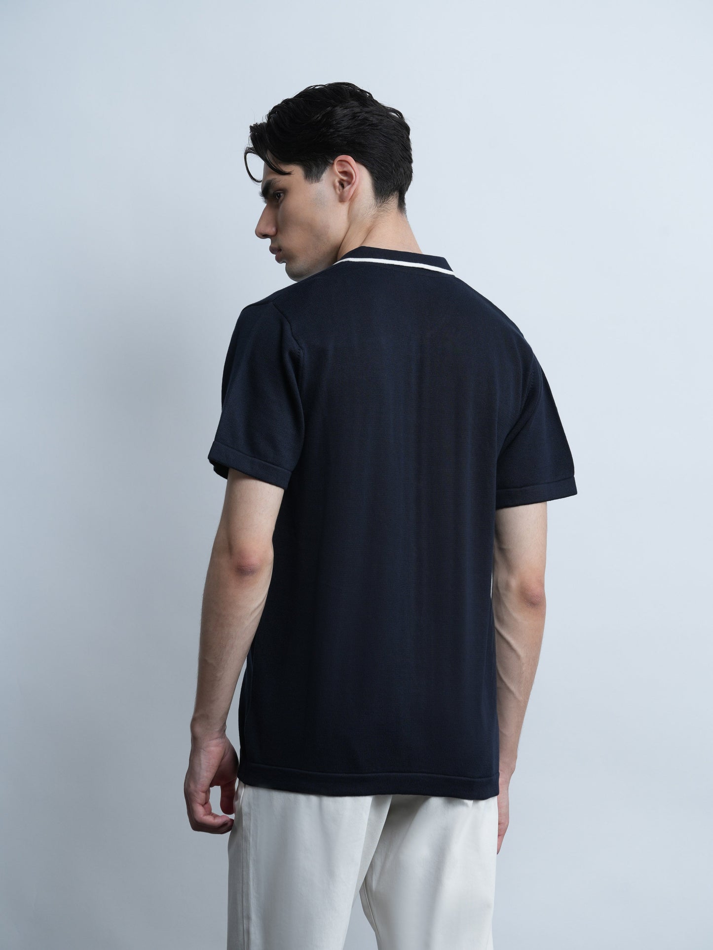 Accented Knit Shirt - Navy