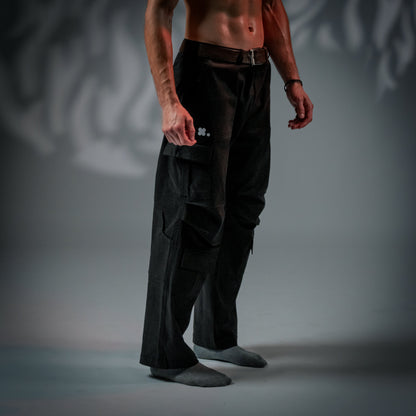 Riot Shock - Black Utility Cotton Pants