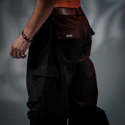 Riot Shock - Black Utility Cotton Pants