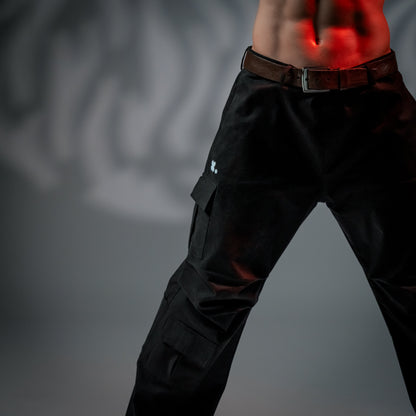 Riot Shock - Black Utility Cotton Pants