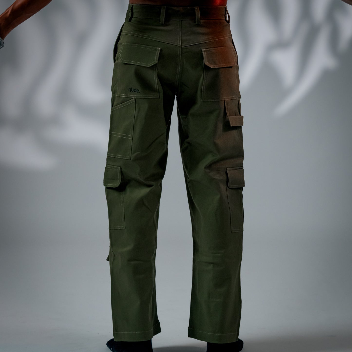 Savage Surge - Olive Green Utility Cotton Pants