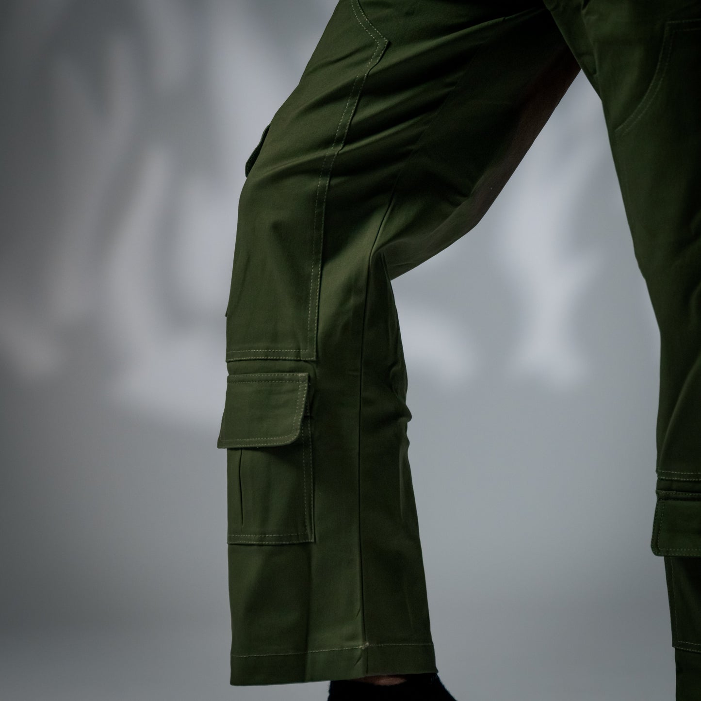 Savage Surge - Olive Green Utility Cotton Pants
