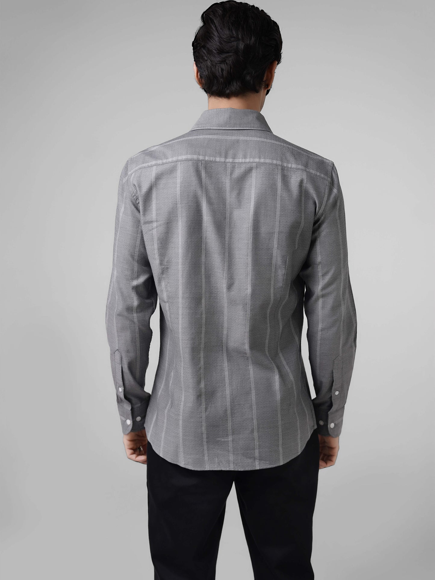 The Montclair - Grey Stripes - Slim Fit