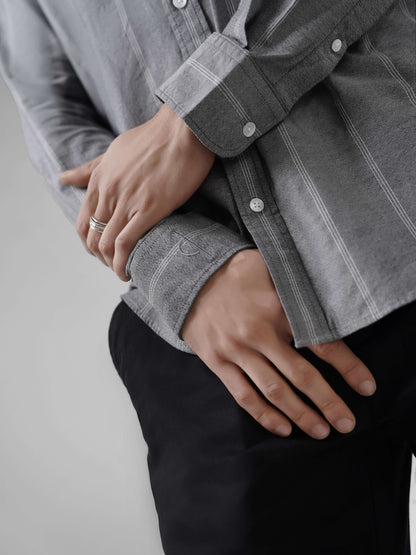 The Montclair - Grey Stripes - Slim Fit