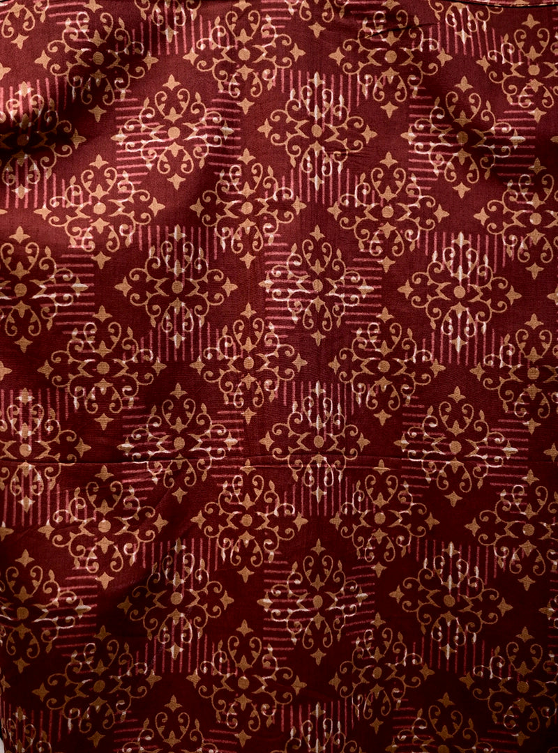 Rustic Brown Mandala Full Sleeves Shirt