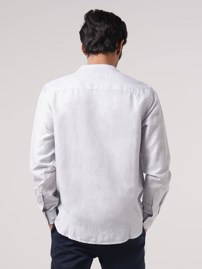 The Mandarin Linen Classic Fit - Moonlight Grey