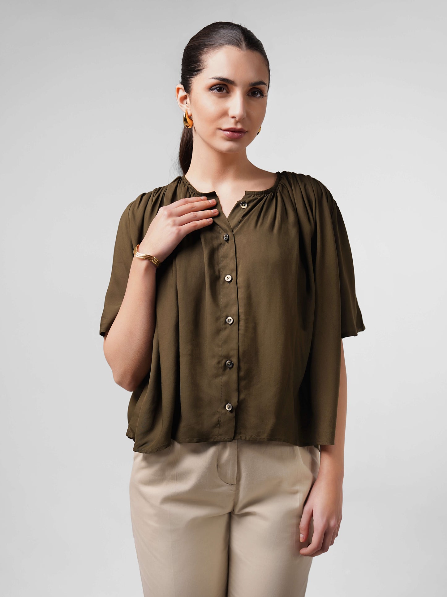 The Breeze Blouse - Olive