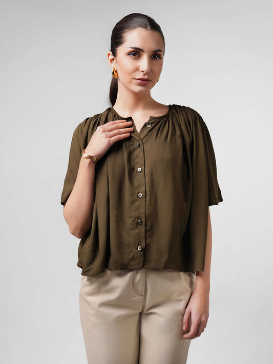 The Breeze Blouse - Olive