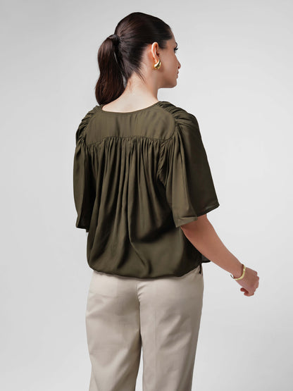 The Breeze Blouse - Olive