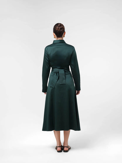 Corp Dress - Cotton Satin Green