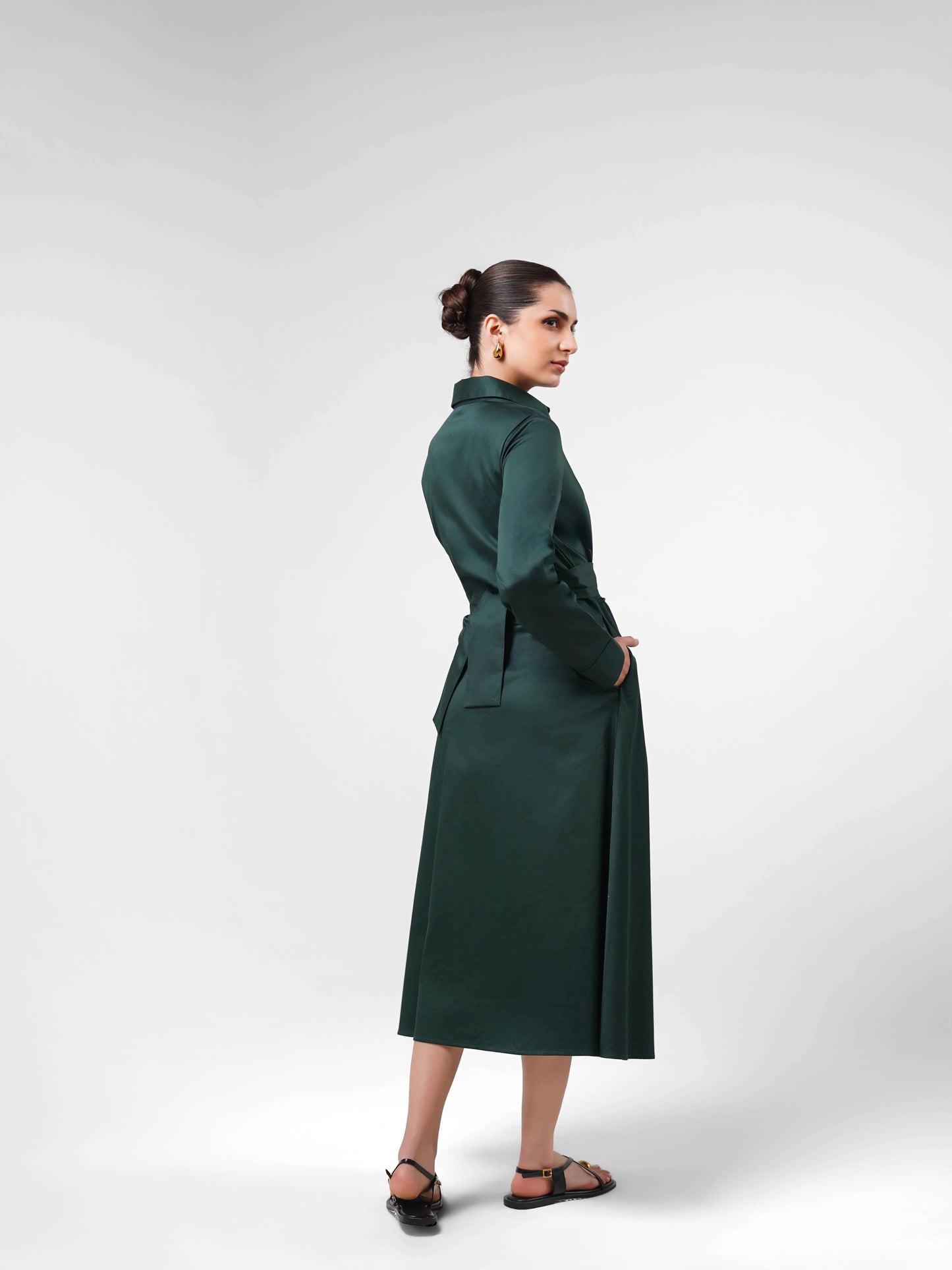Corp Dress - Cotton Satin Green
