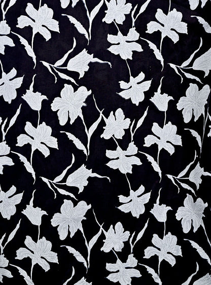 Monochrome Floral Full Sleeves Shirt