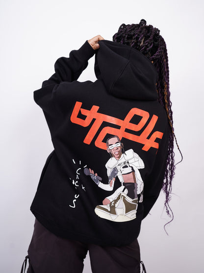 Travis Scott: Utopia Cartoon Art Heavyweight Baggy Hoodie For Men and Women