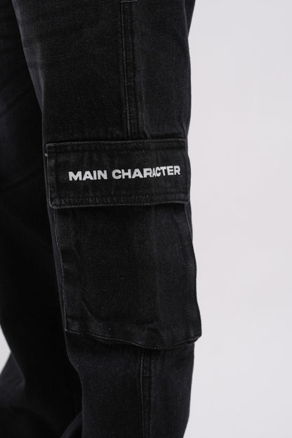 Six Pocket Muted Black Denim