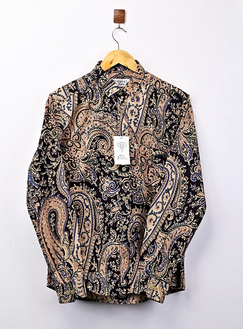 Black Mafia Style Full Sleeves Shirt