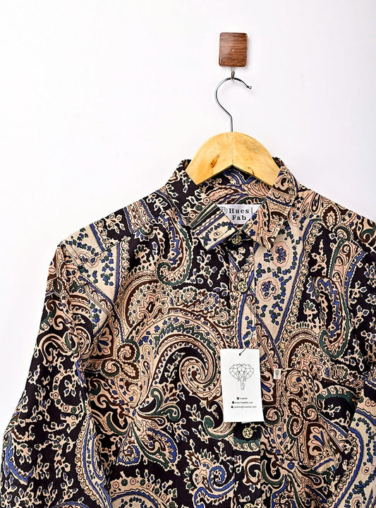 Black Mafia Style Full Sleeves Shirt