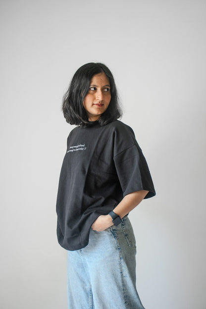 Oversized Tee In Black