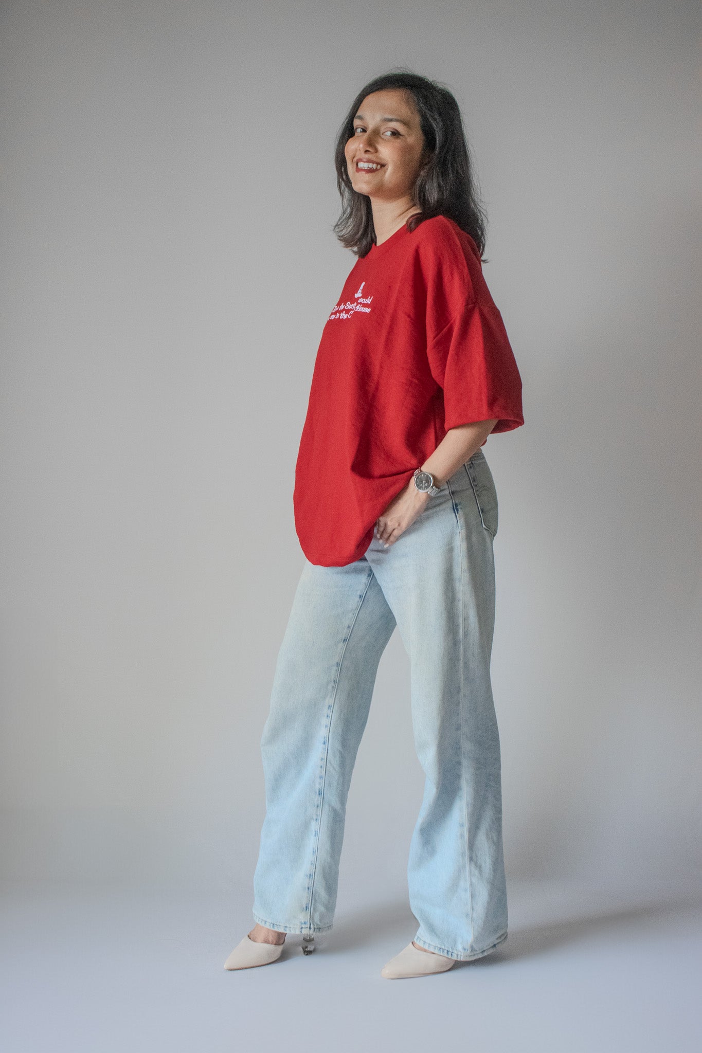 Oversized Tee In Red